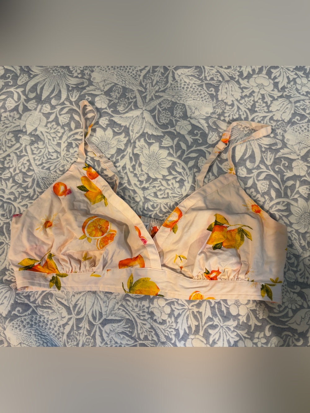 Old Navy Light Pink Citrus Floral Camisole Bralette